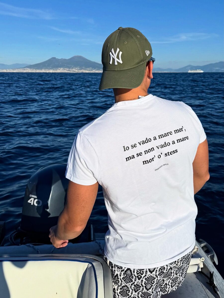 T-shirt Spearfishing Naples (bianca)